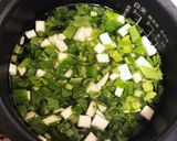 炊飯器で簡単♪かぶと卵の おかゆ 雑炊作り方2写真