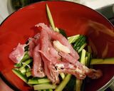 生ハムときゅうりのユッケ作り方1写真
