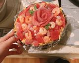 誕生日やひな祭り。ちらし寿司ケーキ作り方16写真