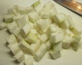 ゆうごうと豚肉のうま煮　クミン風味作り方1写真