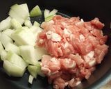 ゆうごうと豚肉のうま煮　クミン風味作り方2写真