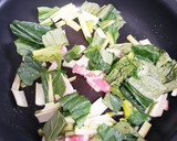豚肉と小松菜の中華風玉子炒め作り方1写真