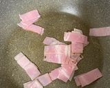 ベーコンレタストマトの旨塩炒め作り方1写真