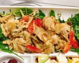鶏肉とキノコの辛子マヨネーズ炒め☆作り方5写真