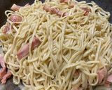 賄い！沖縄ペペロンカルボナーラ！作り方4写真