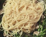 空芯菜と豚肉和風パスタ作り方5写真