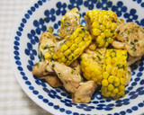 旬のトウモロコシと胸肉のアオサ照り焼き♪作り方7写真