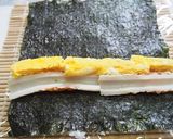 竹輪・胡瓜・黒ごまの裏巻き寿司♪作り方9写真