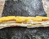 竹輪・胡瓜・黒ごまの裏巻き寿司♪作り方10写真