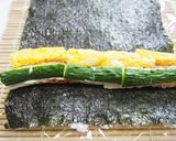 竹輪・胡瓜・黒ごまの裏巻き寿司♪作り方11写真