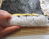 竹輪・胡瓜・黒ごまの裏巻き寿司♪作り方12写真