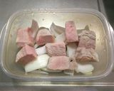 レンジで簡単◎豚肉と冷凍野菜の筑前煮作り方3写真