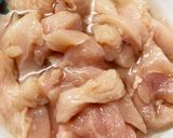 レンジ胸肉なすチリソース風味青椒肉絲風作り方8写真