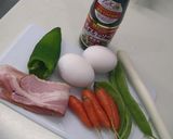 オイスターソースで野菜オムライス作り方1写真