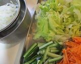 おろし牛シャブ野菜盛り作り方2写真