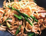 ☆豚キムチ焼きうどん☆作り方6写真