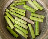 ホンビノス貝のキャベツとアスパラの酒蒸し作り方5写真
