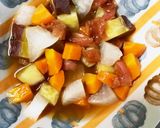 全てレンジ温野菜卵梅甘酢南蛮風チャンプル作り方14写真
