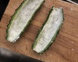 絶品おかず!ゴーヤの肉詰めボート作り方2写真