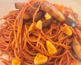 トマトペーストで作る 茄子とにんにくの焼きパスタ作り方12写真