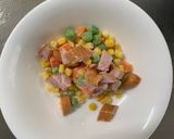 レンジピリ辛オイクリーム味オムライス弁当作り方1写真