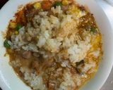 レンジ簡単クリーミーキムチ味炒飯弁当作り方9写真