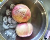 🍑桃とミントとパルメジャーノの冷製パスタ作り方2写真