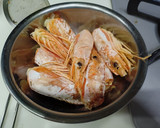 赤エビの頭で出汁を取った味噌汁作り方8写真