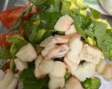 イカとゴーヤとアボカド入りバジルサラダ🥗😻作り方4写真