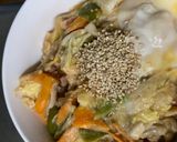 お一人様野菜たっぷり赤味噌レモン味親子丼作り方20写真
