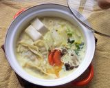 【主食・主菜・副菜】ごま塩豆乳鍋作り方4写真