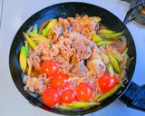アスパラとトマト・牛肉のすき煮作り方7写真