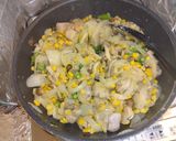アスパラ鶏肉コーンしめじ玉葱のグラタン作り方3写真