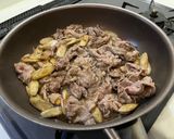 牛肉とゴボウの特製牛丼作り方4写真