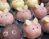 雑穀米入り、桜餡、白餡うさぎのおはぎ🐰作り方6写真