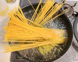 ベーコン・アスパラ・しめじのパスタ作り方1写真