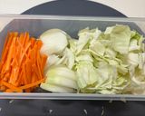 【簡単夕食】合挽肉と野菜の味噌マヨネーズ炒め作り方1写真