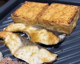 ワンプレート ～ブリの味噌焼き＆おにぎり＆お揚げ作り方6写真