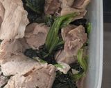 簡単★豚こま肉と冷凍ほうれん草のレンチン作り方2写真