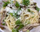 セロリの葉と舞茸とレモンの冷製パスタ作り方6写真