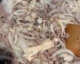玉ねぎとえのきの甘辛すき焼きそぼろ丼作り方8写真