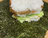 今日のおにぎらず　のり弁風作り方4写真