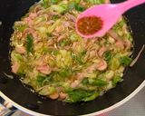 家族に人気!ペペロンチーノネギパスタ作り方5写真