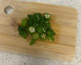 なめことオクラの姜葱醬たまご蒸し作り方1写真