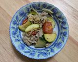 ズッキーニと豚肉の和風炒め作り方4写真