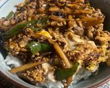 玉とじ青椒肉絲丼作り方6写真