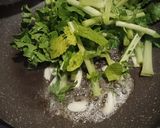 鱈子にんにく胡麻油炒め大根葉作り方1写真