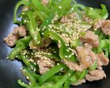 楽ちん ひき肉チンジャオロース丼作り方7写真
