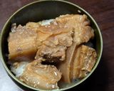 豚バラブロック肉を使った角煮風醤油煮丼作り方5写真