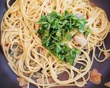 牡蠣と三つ葉の和風鬼旨ペペロンチーノ作り方8写真